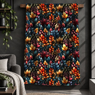 Üppige Farbige Blätter Hochzeitsfeier Decke Sherpadecke