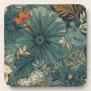 Üppige Flora & Fauna – Vintage Botanik Getränkeuntersetzer