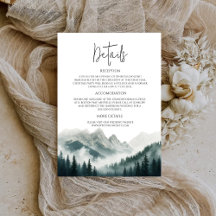 Üppige Gipfel Nebelwald Aquarell