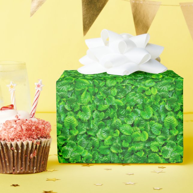 Üppige grüne Blätter  Geschenkpapier (Geburtstagsparty)