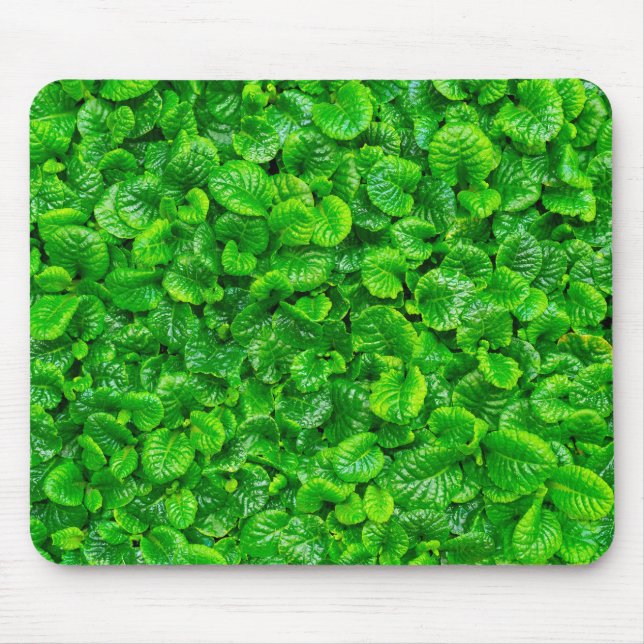 Üppige grüne Blätter  Mousepad (Vorne)