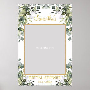 Üppige Grünpflanzen Foliage Eukalyptus und Gold Fo Poster