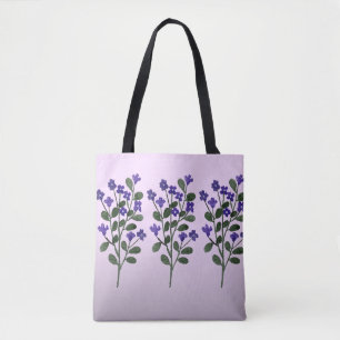 Üppige lila Blumen-Tasche, lila Wildblumen-Tasche