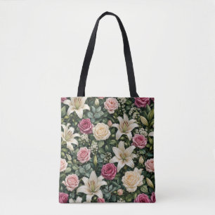 Üppige Magnolie Florale Botanische Illustration