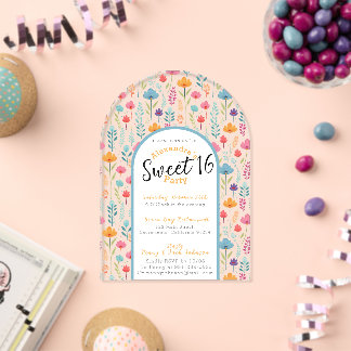 Üppige Sweet Sixteen-Einladung transparent Acryleinladungen