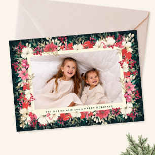 üppige vintage-blumen weihnachten botanisch ein fo