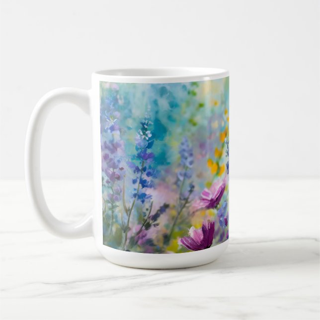 Üppiger Blumenbecher  Kaffeetasse (Links)