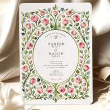 Üppiger rosa Rosengarten Vintage-Hochzeit
