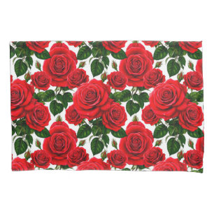 🌹 Üppiger Rosenblumenschmuck Eleganter Einrichtun Kissenbezug