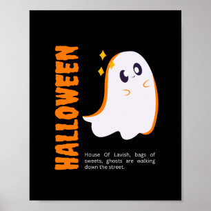 Üppiger Süßer Geist Frohes Halloween-Plakat Wand Poster