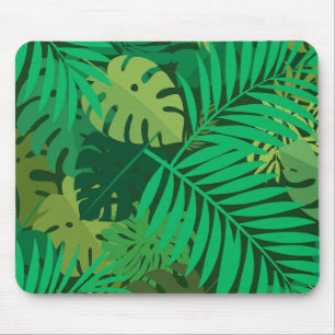 Üppiges grünes tropisches Dschungellaub Mousepad