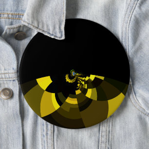 Üppiges Vektormotiv Jet Black und Gold Kunstprint Button
