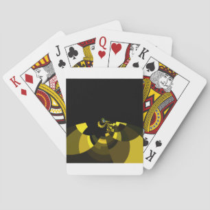 Üppiges Vektormotiv Jet Black und Gold Kunstprint Spielkarten