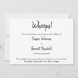 "Upps!" Verspätete Hochzeitsankündigung Einladung