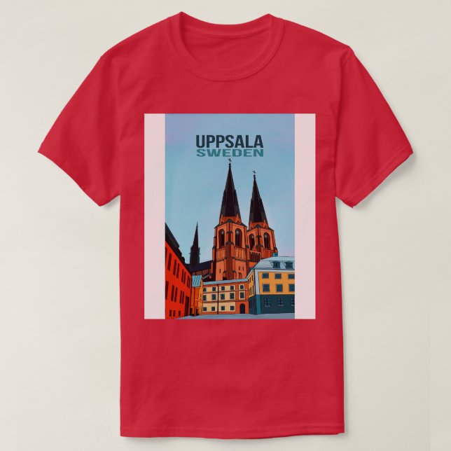 Uppsala Schweden T-Shirt (Design vorne)