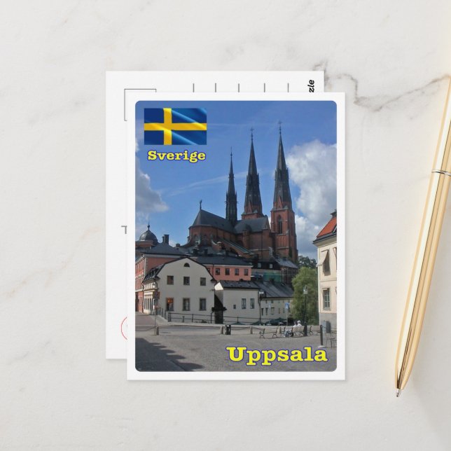 Uppsala - Sweden - Postkarte (Vorderseite/Rückseite Beispiel)