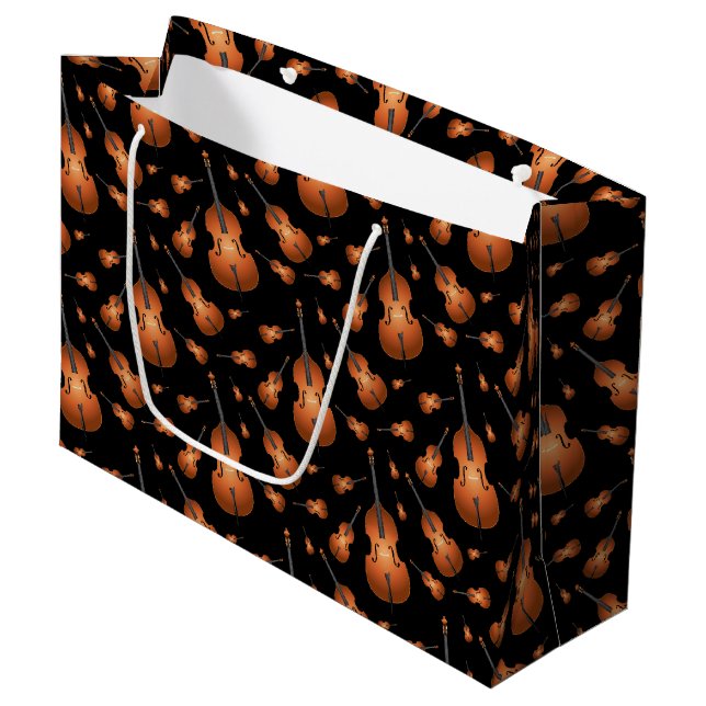 Upright Bass Musician Music Teacher Jazz Band Große Geschenktüte (Vorderseite Schrägansicht)