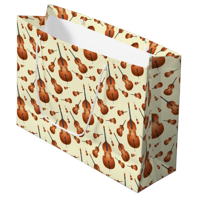 Upright Bass Musician Music Teacher Jazz Band Große Geschenktüte (Vorderseite Schrägansicht)