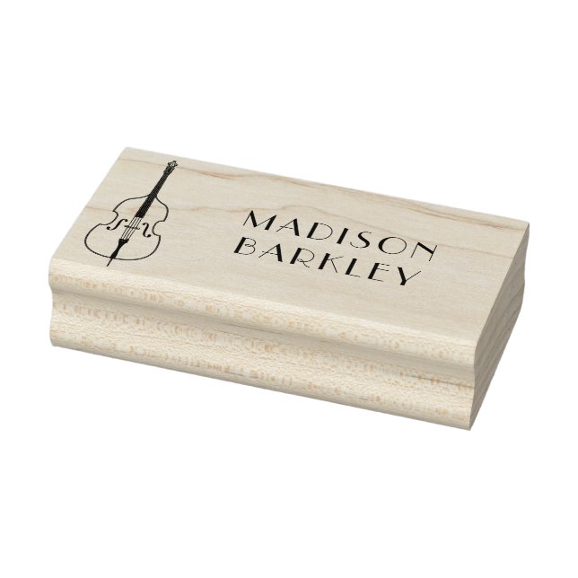 Upright Bass Musician Music Teacher Jazz Band Gummistempel (Stempel)