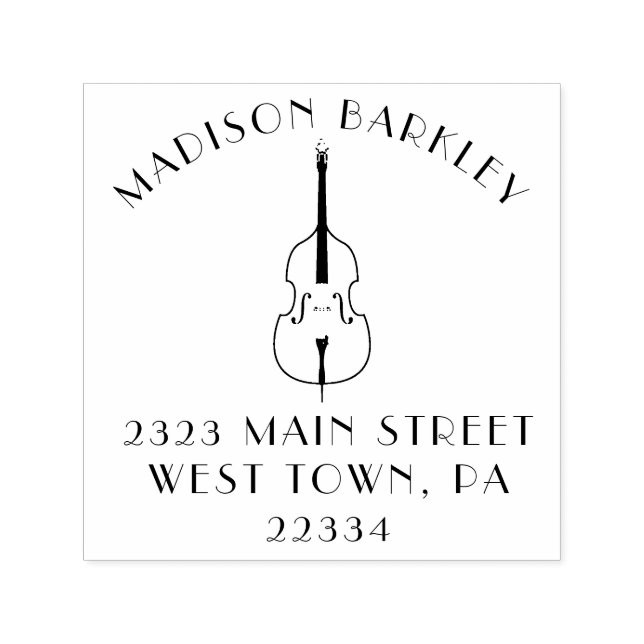 Upright Bass Musician Music Teacher Jazz Band Permastempel (Design)