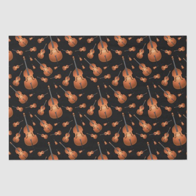 Upright Bass Musician Music Teacher Jazz Band Seidenpapier (Vorderseite)