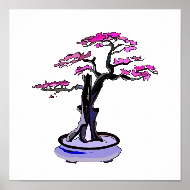 Upright Deadwood Bonsai Lila Poster (Vorne)