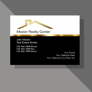 Upscale Real Anwesen Broker Business Cards Visitenkarte