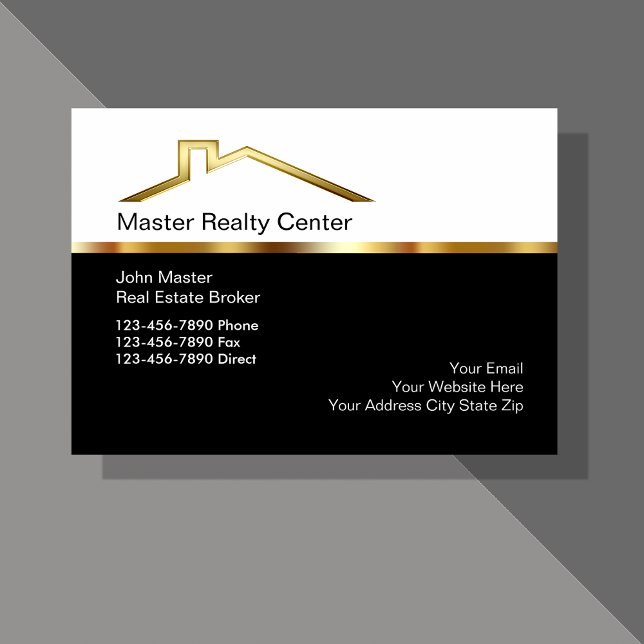 Upscale Real Anwesen Broker Business Cards Visitenkarte (Von Creator hochgeladen)
