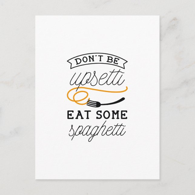 Upsetti Spaghetti Postkarte (Vorderseite)