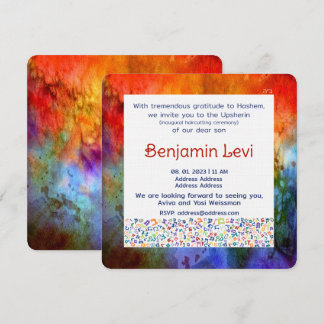 Upsherin First Haircut Jüdischer Junge 3. Geburtst Einladung