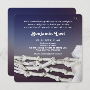 Upsherin First Haircut Jüdischer Junge 3. Geburtst Einladung