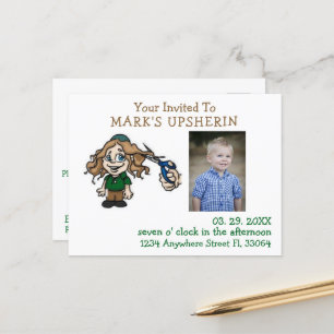 Upsherin Postcard Einladung Postkarte