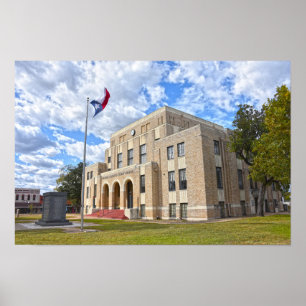 Upshur Landkreis Courthouse, Gilmer, Texas Poster