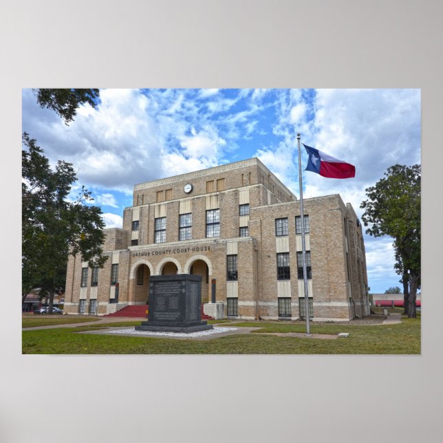Upshur Landkreis Courthouse, Gilmer, Texas Poster (Vorne)