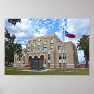 Upshur Landkreis Courthouse, Gilmer, Texas Poster