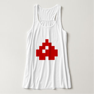 Upside Down 8 Bit Pixel Heart Tank Top