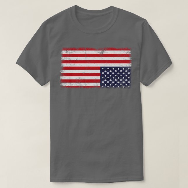 Upside Down American Flag Not United Staaten U T-Shirt (Design vorne)
