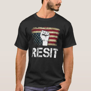"Upside Down American Flag Resist Establishment" T-Shirt