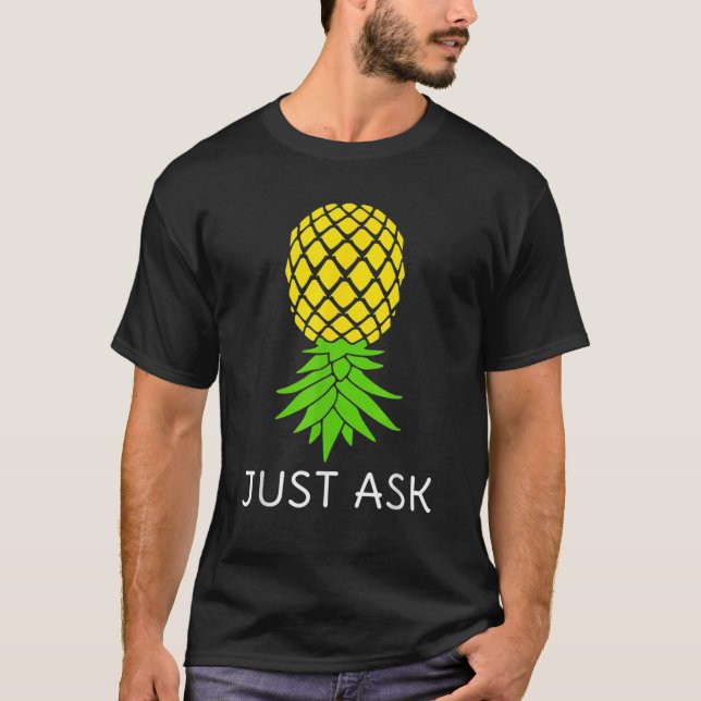 Upside Down Ananas Sharing Swinger T-Shirt (Vorderseite)