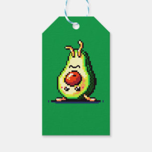 Upside-Down Avocado - Funny Pixel Art Food Design Geschenkanhänger
