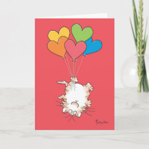 UPSIDE-DOWN CAT Valentines by Boynton Feiertagskarte