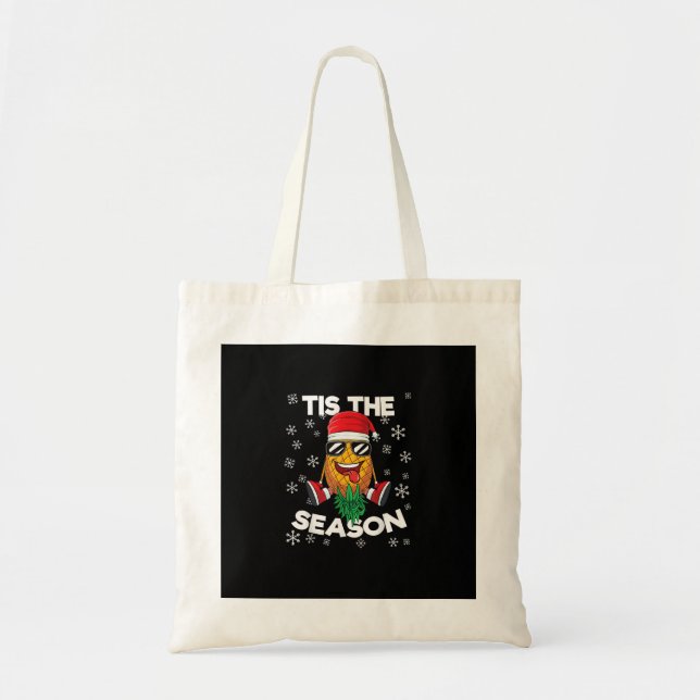 Upside Down Pineapple Santa Tis Season Christmas S Tragetasche (Vorne)