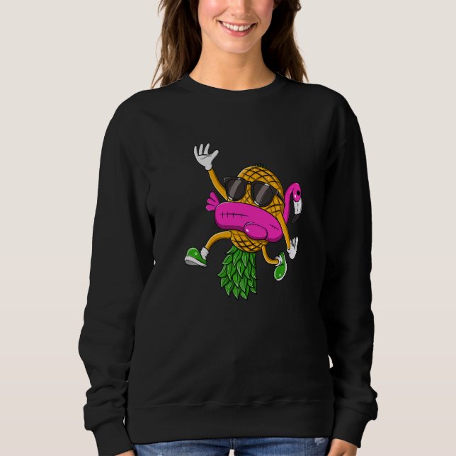 Upside Down Pineapple Swinger Flamingo for Men Wom Sweatshirt (Vorderseite)