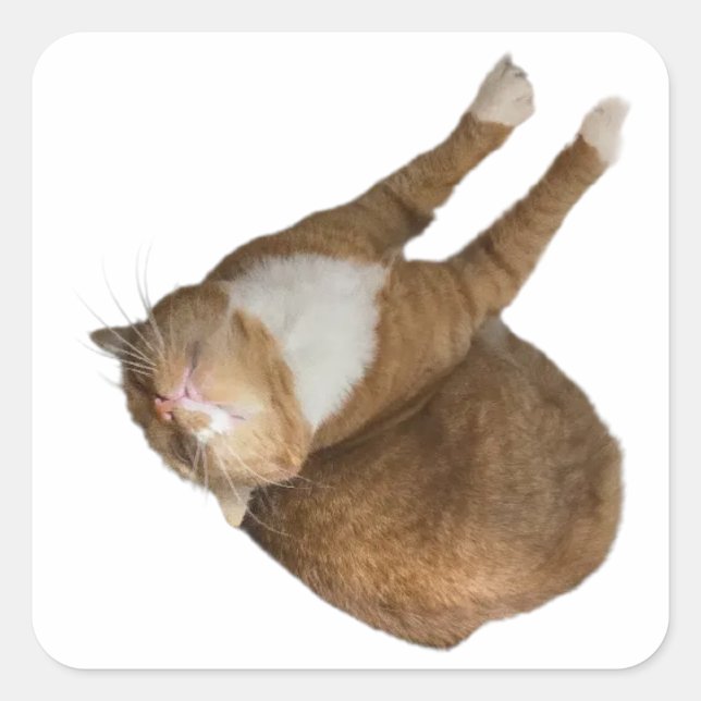 Upside-Down Sunshine Quadratischer Aufkleber (Vorderseite)