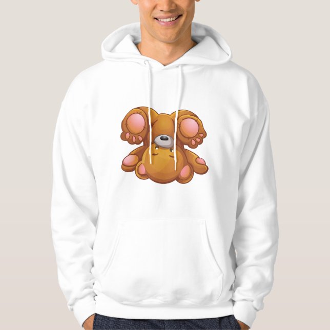 Upside Down Teddy Bear Hoodie (Vorderseite)