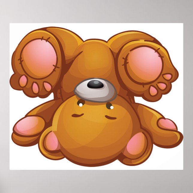 Upside Down Teddy Bear Poster (Vorne)