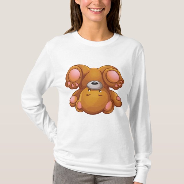 Upside Down Teddy Bear T-Shirt (Vorderseite)