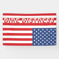 Upside Down USA Flag: Dürre Not