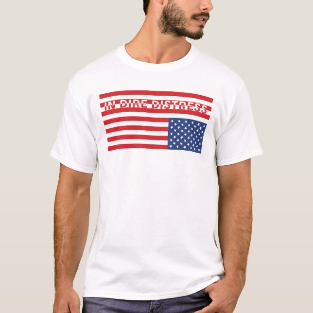 Upside Down USA Flag: In schrecklicher Not T-Shirt (Vorderseite)