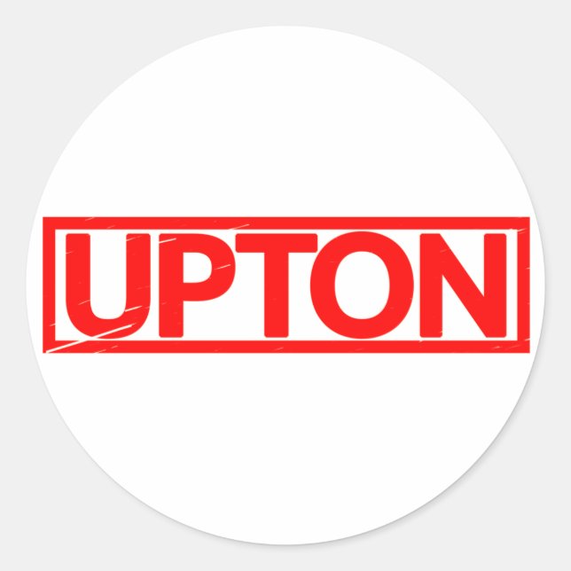 Upton-Briefmarke Runder Aufkleber (Vorderseite)